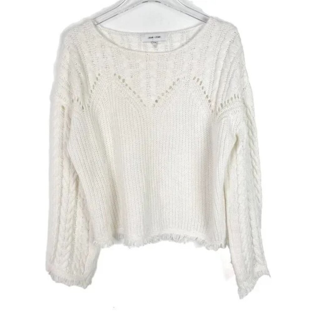 John + Jenn Atlas Fringe Sweater Revolve Pullover Fringe Boho Size XS EUC - Picture 2 of 13